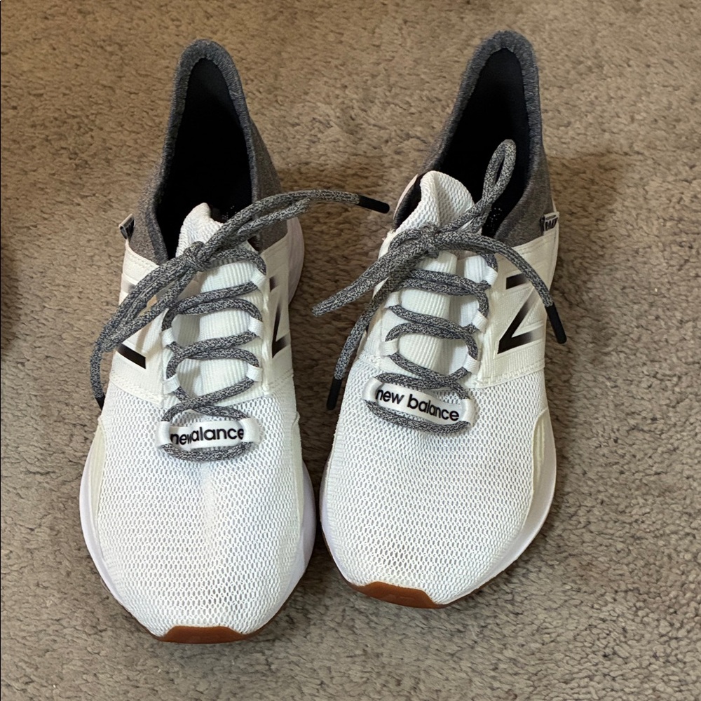 New Balance White and Black Athletic Shoes
